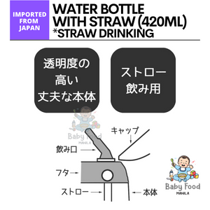 SKATER Dino die-cut water bottle with straw [420ml]