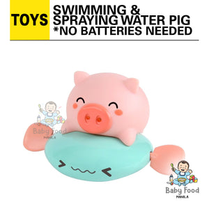 Swimming & Spraying water pig bath toy