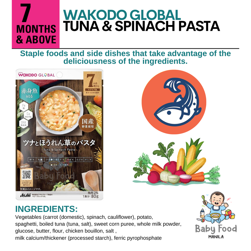 WAKODO [GLOBAL] Tuna and Spinach pasta