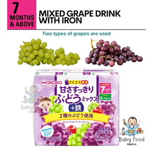 WAKODO Mixed Grape drink with Iron [3-pack]