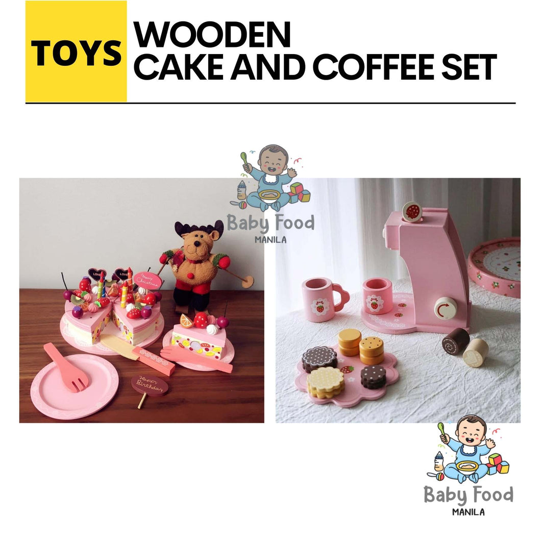 Wooden coffee & cake playset