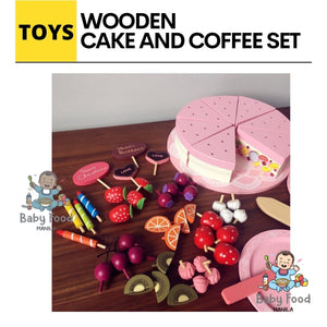 Wooden coffee & cake playset