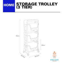 Load image into Gallery viewer, Kid&#39;s Storage trolley (3-tier)
